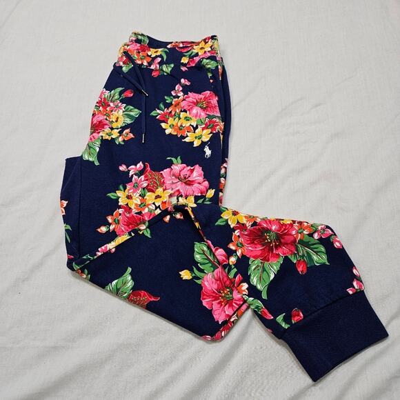 Polo Ralph Lauren Floral Joggers Dark Blue Size Small - Picture 3 of 7